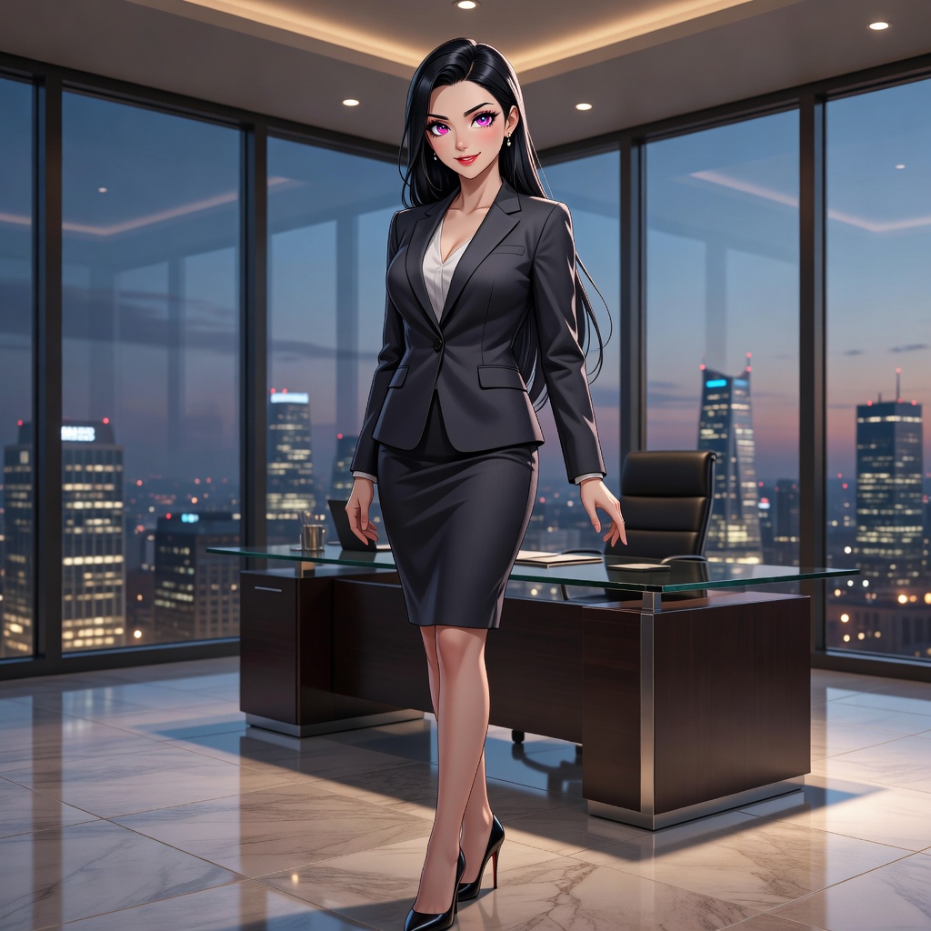 Jill in business power suit
