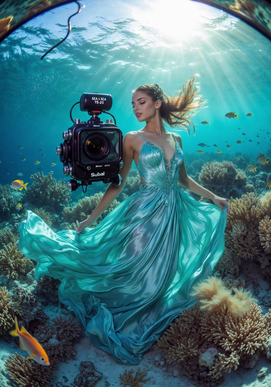 Underwater twilight scene